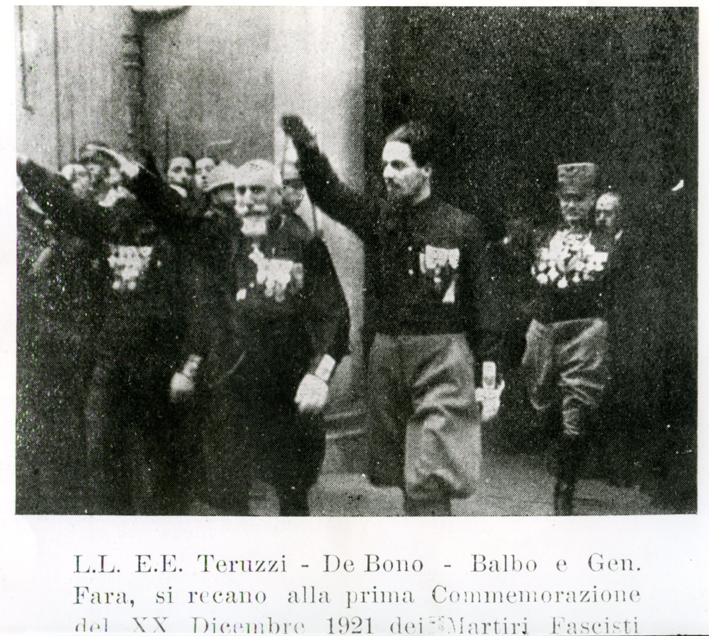 Prima commemorazione (1921) del 20 dicembre 1920. Ferrara, Archivio Storico Comunale, Fondo Centro Etnografico Ferrarese